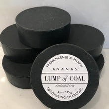 Load image into Gallery viewer, Lump of Coal Frankincense &amp; Myrrh Handcrafted Soap